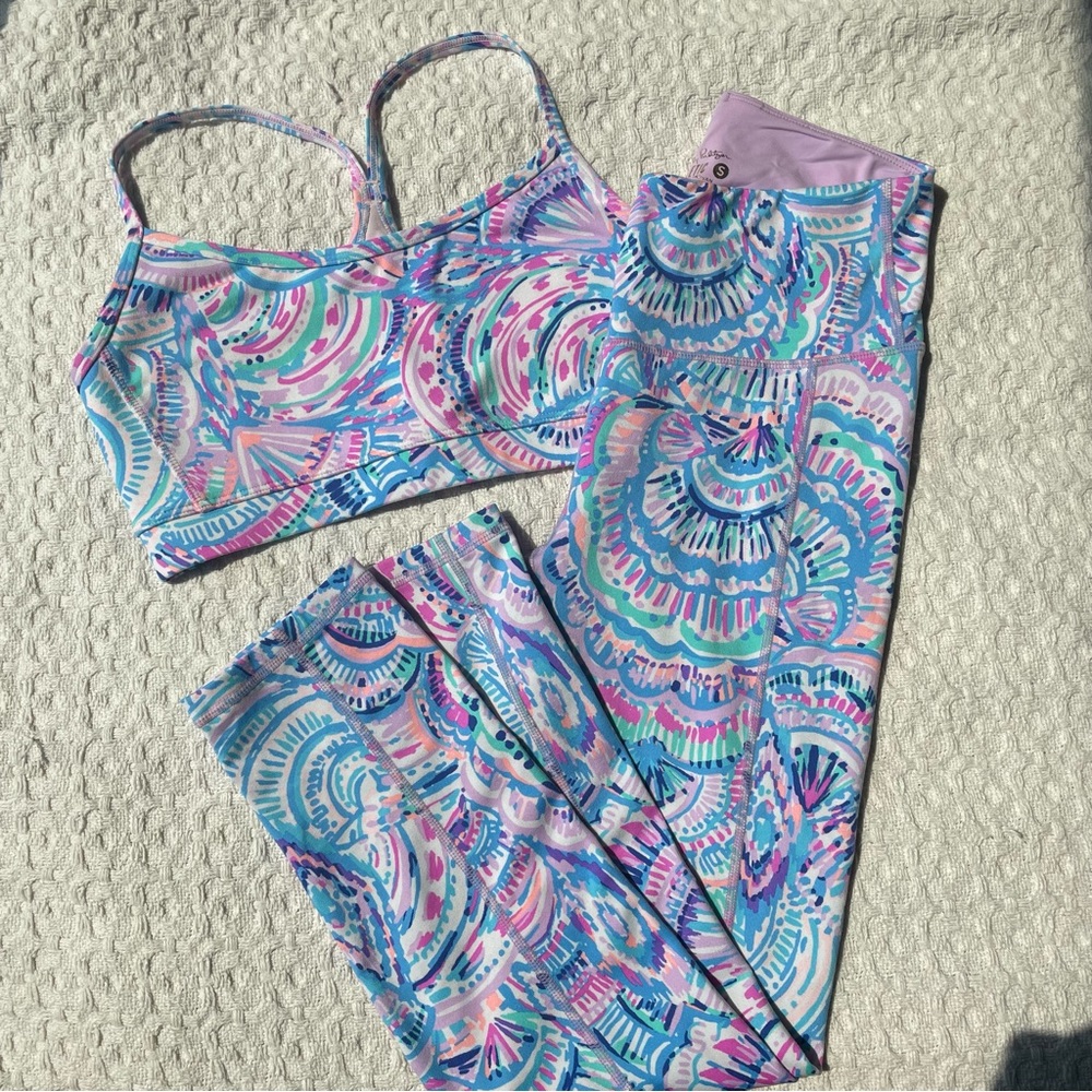 Lilly Pulitzer Workout Leggings and Sports Bra